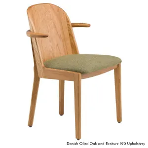 De La Espada Twenty Five Dining Armchair in Oak Timber - Upholstery A 680KA by De La Espada, a Chairs for sale on Style Sourcebook
