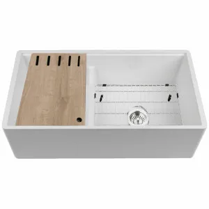 Abey Chambord Legrande Reversible 1 & 1/2 Fireclay Sink LEGRANDE-2W by Abey, a Kitchen Sinks for sale on Style Sourcebook