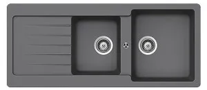 Abey Schock Typos 1 and 3/4 Bowl Sink with Drainer TD200CR by Abey, a Kitchen Sinks for sale on Style Sourcebook