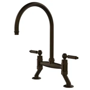 Turner Hastings Novanta Bridge Sink Mixer English Bronze NV508BM-EB by null, a Kitchen Taps & Mixers for sale on Style Sourcebook