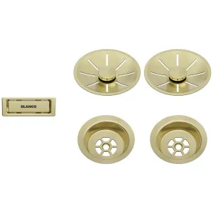 Blanco InFino Waste Kit for Double Bowl Satin Gold 203477 by Blanco, a Kitchen Sinks for sale on Style Sourcebook