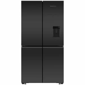 Fisher & Paykel Series 7 538L Quad Door Refrigerator with Ice and Water Matte Black Glass RF605QZUVB1 by Fisher & Paykel, a Refrigerators, Freezers for sale on Style Sourcebook