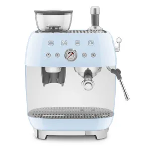 Smeg 50s Style Espresso Machine with Built-in Grinder Pastel Blue EGF03PBAU by Smeg, a Espresso Machines for sale on Style Sourcebook