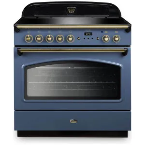 Falcon 90cm Classic FX Induction Freestanding Oven/Stove Stone Blue and Brass CLA90FXEISB-BR by Falcon, a Ovens for sale on Style Sourcebook