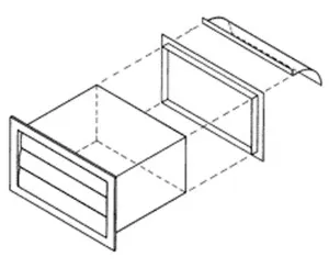 Qasair Rear Register Kit Twin Motor Ducting BD10-12-15WVRR by Qasair, a Rangehoods for sale on Style Sourcebook
