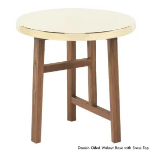 De La Espada Trio Side Table with Brass Top - Ash Base 754SBA by De La Espada, a Side Table for sale on Style Sourcebook