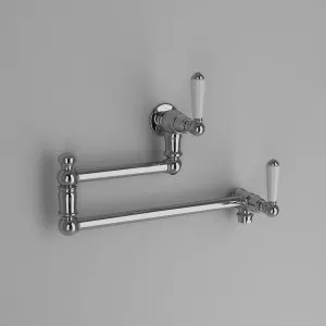 Astra Walker Signature Pot Filler with White Porcelain Lever Handles A50-26-PL-00 by Astra Walker, a Kitchen Taps & Mixers for sale on Style Sourcebook