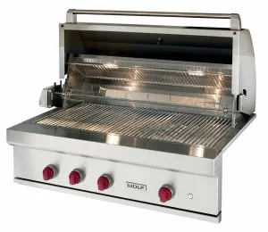 WOLF 107cm Built-in Outdoor LPG Gas Grill with Griddle Plate ICBOG42LP-825199 by Wolf, a BBQs for sale on Style Sourcebook