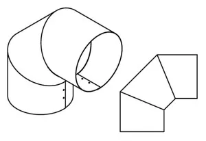 Qasair Round Bend 90 Degrees Single Motor Ducting DR20090 by Qasair, a Rangehoods for sale on Style Sourcebook