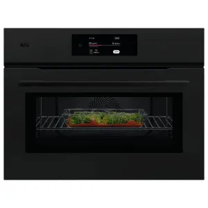 AEG 60cm 8000 Series Compact Built-In Combi-Microwave Oven with Grill and Hot Air - Matte Black NKK8A701T by AEG, a Ovens for sale on Style Sourcebook