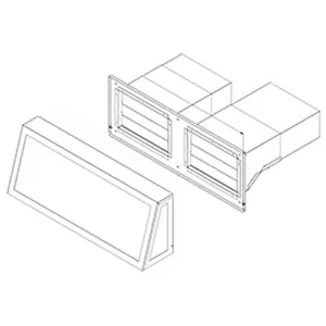 Qasair Back Draft Wall Vent Horizontal with Telescopic Length & Cover Twin Motor Ducting FRWV/K-H-2 by Qasair, a Rangehoods for sale on Style Sourcebook