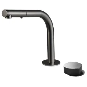 Rogerseller Eccentric Hob Sink Mixer and Outlet with Pull Out Spray - Graphite 360600405205 by Rogerseller, a Kitchen Taps & Mixers for sale on Style Sourcebook
