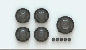 Pitt Ebeko 5 Burner Natural Gas Cooktop Professional Brass EBEKO5PTNG by Pitt, a Cooktops for sale on Style Sourcebook