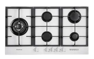 Artusi 90cm Natural Gas White Glass Cooktop CAGH9000W by Artusi, a Cooktops for sale on Style Sourcebook