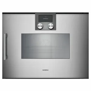 Gaggenau 60cm 200 Series Compact Built-In Combi-Steam Oven Right Hinge - Metallic BSP270111 by Gaggenau, a Ovens for sale on Style Sourcebook