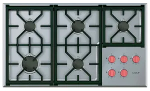 WOLF Professional 91cm LPG Gas Cooktop ICBCG365P/SLPG by Wolf, a Cooktops for sale on Style Sourcebook