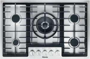 Miele 77cm 5 Burner Natural Gas Cooktop with Mono Wok Burner Stainless Steel KM2334G by Miele, a Cooktops for sale on Style Sourcebook