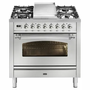 ILVE Nostalgie 90cm Freestanding Dual Fuel Oven/Stove P09FDNE3SSC by Ilve, a Ovens for sale on Style Sourcebook