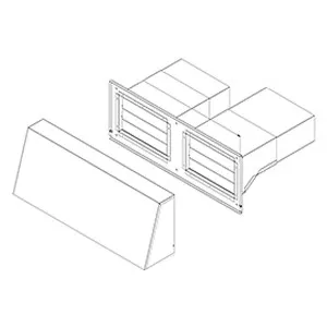 Qasair Back Draft Wall Vent Horizontal with Telescopic Length & Cover Twin Motor Ducting BD/WV/K-H-2 by Qasair, a Rangehoods for sale on Style Sourcebook