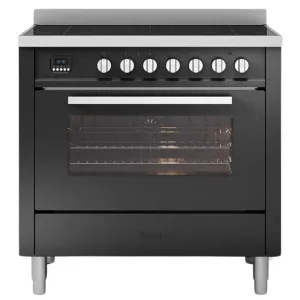 ILVE 90cm Pro Line Freestanding Oven with 5 Zone Induction Cooktop Matte Graphite LBI09WM3MG by Ilve, a Cooktops for sale on Style Sourcebook