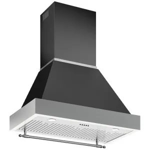Bertazzoni 100cm Nero Heritage Series Canopy Rangehood K100HERTX-KC36HERTNE by Bertazzoni, a Rangehoods for sale on Style Sourcebook