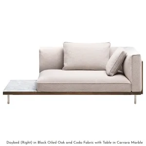 De La Espada Belle Reeve Right Daybed with Table in Oak - Upholstery Range B 12208R-KB by De La Espada, a Sofas for sale on Style Sourcebook