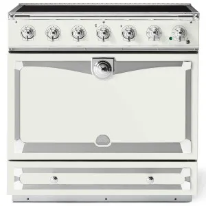 La Cornue Albertine 90cm Induction Freestanding Oven Pure White with Polished Chrome ALB90EIWH-C by La Cornue, a Cooktops for sale on Style Sourcebook