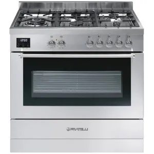Fratelli 90cm Milano Dual Fuel Freestanding Oven/Stove Stainless Steel MI29650FEMIX by Fratelli, a Cooktops for sale on Style Sourcebook