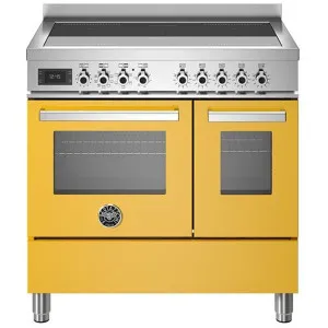 Bertazzoni Professional Series 90cm 5-Zone Induction Cooktop with Electric Double Oven Cooker Giallo PRO95I2EGIT by Bertazzoni, a Cooktops for sale on Style Sourcebook