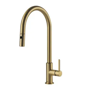 Turner Hastings Naples Pull Out Sink Mixer Brushed Brass NA303PM-BB by Turner Hastings, a Kitchen Taps & Mixers for sale on Style Sourcebook