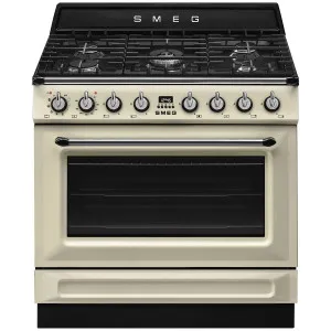 Smeg 90cm Victoria Dual Fuel Pyrolytic Freestanding Stove TRA90GPP by Smeg, a Cooktops for sale on Style Sourcebook