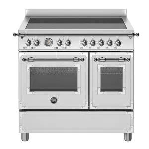 Bertazzoni Heritage Series 90 cm Induction Top with Electric Double Oven Cooker Stainless Steel HER95I2EXT by Bertazzoni, a Cooktops for sale on Style Sourcebook