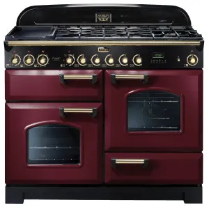 Falcon 110cm Classic Deluxe Cranberry Dual Fuel Freestanding Oven CDL110DFCY-BR by Falcon, a Cooktops for sale on Style Sourcebook