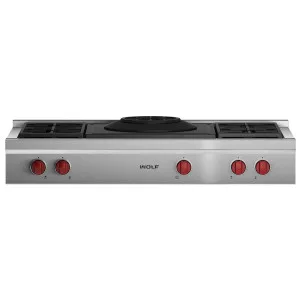 WOLF 122cm Natural Gas Sealed Burner Rangetop with Wok Burner ICBSRT484WNG by Wolf, a Cooktops for sale on Style Sourcebook