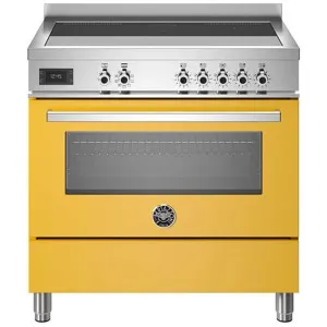 Bertazzoni 90cm Professional Yellow Induction Freestanding Stove PRO95I1EGIT by Bertazzoni, a Cooktops for sale on Style Sourcebook