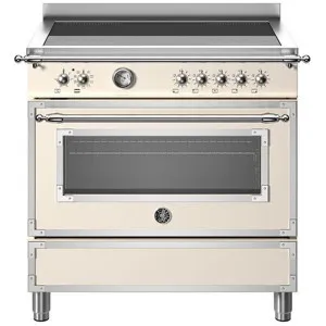 Bertazzoni 90cm Heritage Cream Induction Freestanding Oven HER95I1EAVT by Bertazzoni, a Cooktops for sale on Style Sourcebook