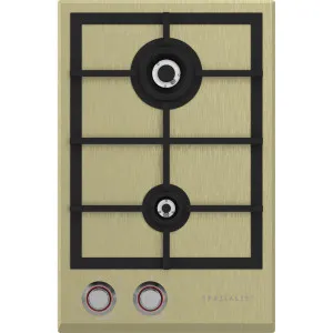 Spezialist 34cm 2 Burner Natural Gas Stainless Steel Plate Brass Surface Cooktop S30342SPBBRNG by Spezialist, a Cooktops for sale on Style Sourcebook