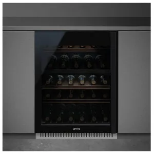 Smeg Dolce Stil Novo Built-In Wine Cooler - Left Hinge Black CVI638LN3 by Smeg, a Wine Fridges for sale on Style Sourcebook