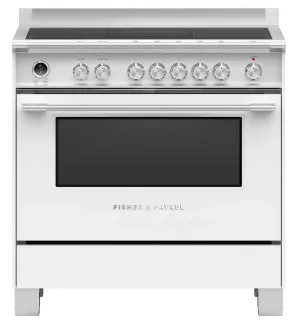 Fisher & Paykel 90cm Series 9 Classic Freestanding Induction Oven White OR90SCI6W1 by Fisher & Paykel, a Cooktops for sale on Style Sourcebook