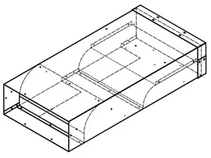 Qasair Duct Director Horizontal Right Twin Motor Ducting DD2HR by Qasair, a Rangehoods for sale on Style Sourcebook
