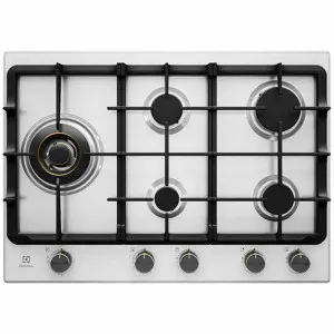 Electrolux 75cm Stainless Steel 5 Burner Natural Gas Cooktop EHG755SE by Electrolux, a Cooktops for sale on Style Sourcebook