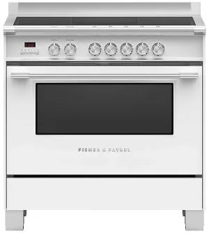 Fisher & Paykel Series 7 90cm Classic Freestanding Induction Electric Cooker White OR90SCI4W1 by Fisher & Paykel, a Cooktops for sale on Style Sourcebook