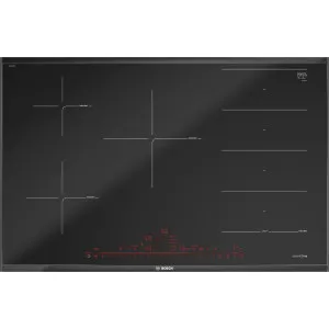 Bosch Series 8 Accentline 80cm Flex Induction Cooktop Black PXV890DV5E by Bosch, a Cooktops for sale on Style Sourcebook