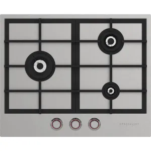 Spezialist 64cm 3 Burner LP Gas Cooktop With SS Inset Surface S30643SSLPG by Spezialist, a Cooktops for sale on Style Sourcebook