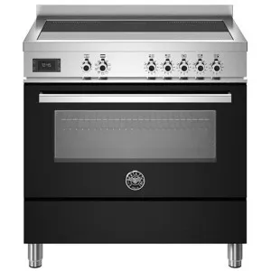 Bertazzoni 90cm Professional Black Induction Freestanding Oven PRO95I1ENET by Bertazzoni, a Cooktops for sale on Style Sourcebook
