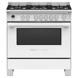 Fisher & Paykel 90cm Series 9 Classic Dual Fuel Freestanding Oven White OR90SCG6W1 by Fisher & Paykel, a Cooktops for sale on Style Sourcebook