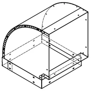 Qasair Horizontal Bend 90 Degrees Twin Motor Ducting HB250 by Qasair, a Rangehoods for sale on Style Sourcebook