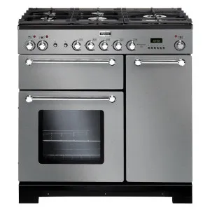 Falcon 90cm Kitchener Freestanding Dual Fuel Oven/Stove Stainless Steel and Chrome KCH90DFFSS-CH by Falcon, a Cooktops for sale on Style Sourcebook