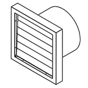 Qasair Back Draft Wall Vent Twin Motor Ducting BDWV300 by Qasair, a Rangehoods for sale on Style Sourcebook