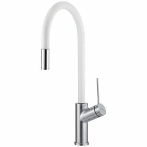 Oliveri Vilo Pull Out Mixer Tap White VT0398B-WH by Oliveri, a Kitchen Taps & Mixers for sale on Style Sourcebook